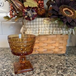 Vintage Amber Indiana Glass Park Lane
